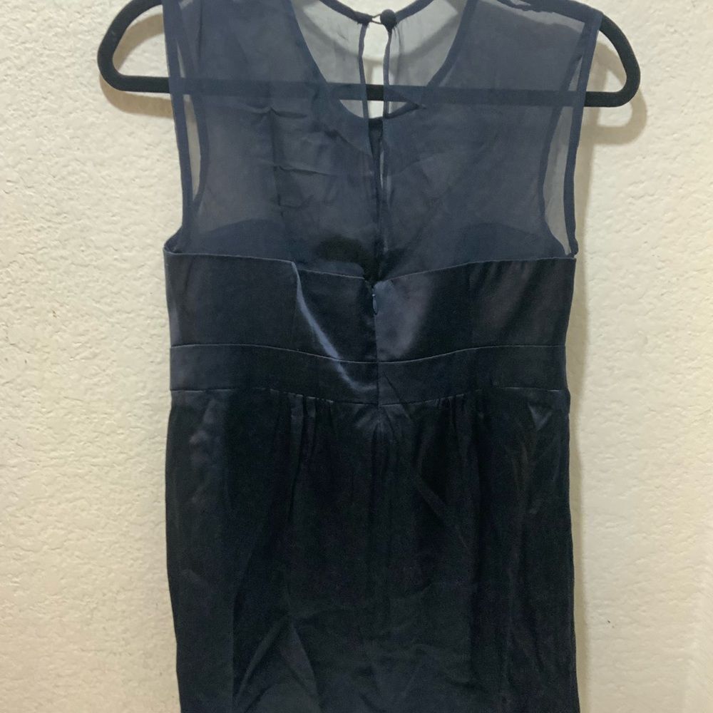 Anthro - Nanette Lepore, Navy Silk & Sheer Sleeveless Top, size 4 - Picture 4 of 8